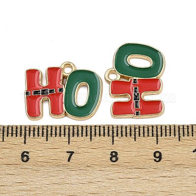 Подвески из сплава и эмали с рождественской тематикой ENAM-Z023-01G-05-1