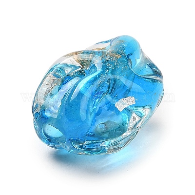 Бусины лэмпворк ручной работы с золотым песком FIND-C040-02C-1