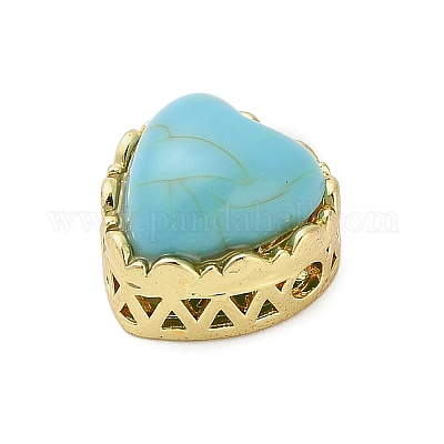 Окрашенные синтетические бирюзовые бусины KK-B158-04G-02-1