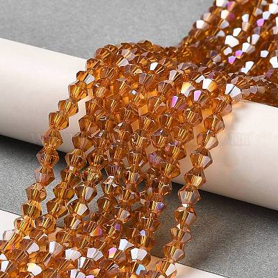 Прозрачные стеклянные бусины гальваническим пряди EGLA-A039-T3mm-B28-1