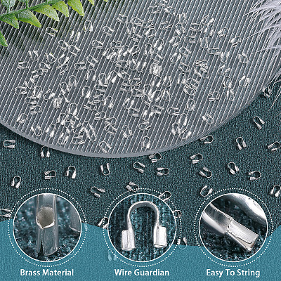 1200 шт. латунная проволочная защита и протекторы KK-SP0001-98S-1