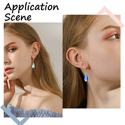 40 шт. 2-х цветная фурнитура для сережек из нержавеющей стали 304 STAS-SC0005-47-1