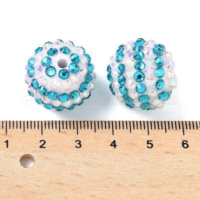 Полосатые бусины из смоляных стразов OACR-A037-01D-1