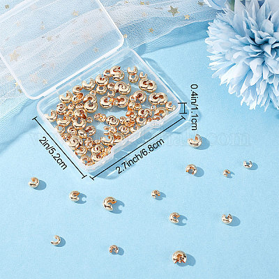 120 шт. 4 латунных крышки для обжимных бусин KK-BBC0004-51-1