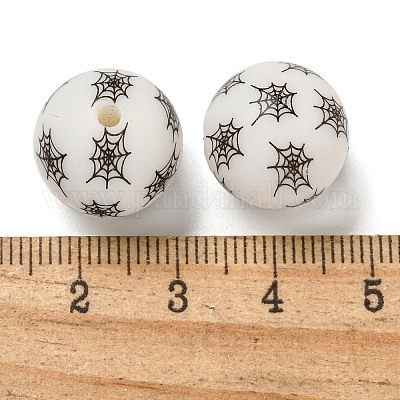 Круглые силиконовые бусины на хеллоуин SIL-K002-03A-1