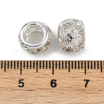 Латунные бусины со стразами &nbsp;KK-U071-01S-1