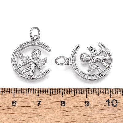 Латунные микро проложить кубического циркония крест подвески ZIRC-T016-01P-1