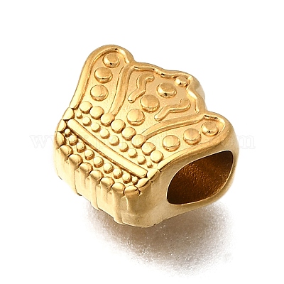 Корона 304 нержавеющая сталь европейские бусины STAS-Z160-13G-1