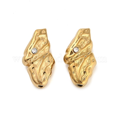 Бусина из нержавеющей стали 304 со стразами STAS-U047-05G-1