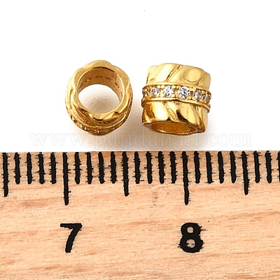 925 бусина из чистого серебра с микропаве и прозрачным фианитом STER-F061-01A-G-1