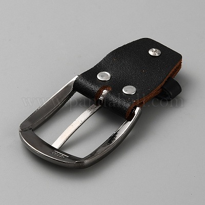 Роликовые пряжки из сплава и воловьей кожи FIND-WH0421-165-1