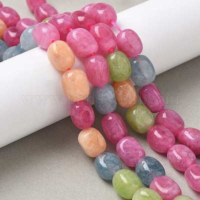 Окрашенные природные малайзии нефрита бисер нитей G-P528-I12-01-1