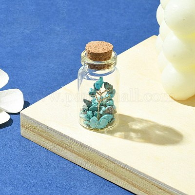 Украшение бутылки желаний прозрачное стекло AJEW-JD00011-02-1