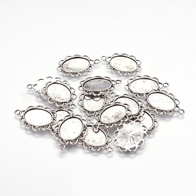 Овальной сплав цинка сеттинги подвеска ободок кабошон X-PALLOY-AD43306-AS-1
