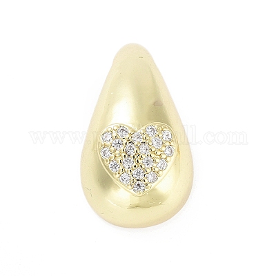 Покрытие стойки латунь микропаве прозрачные подвески из кубического циркония KK-H474-18G-02-1