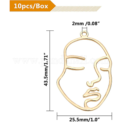 Латунные подвески с открытой спинкой KK-BC0006-35G-1