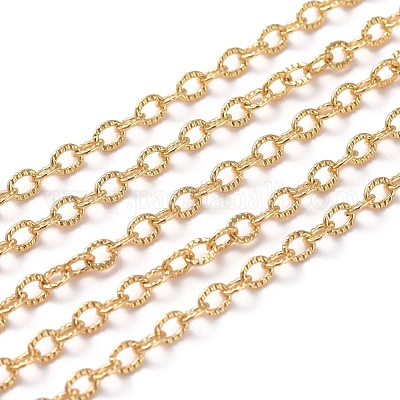 3.28-футовые латунные текстурированные кабельные цепи X-CHC-G005-01G-1