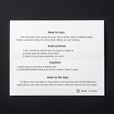 Акриловые наклейки для лица с драгоценными камнями MRMJ-F014-02-1