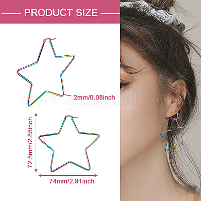 9 пара серег-колец геометрической формы из нержавеющей стали 304 в двух стилях STAS-FW0001-21-1