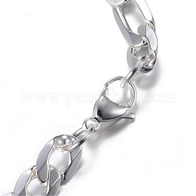 Браслеты-цепочки Figaro из нержавеющей стали 304 BJEW-P064-14S-1