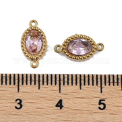 Ионное покрытие (ip) 304 нержавеющая сталь кубический цирконий овальные звенья соединительные подвески STAS-K256-22G-06-1