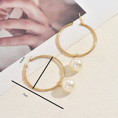 Круглые серьги-кольца из нержавеющей стали ON7765-1