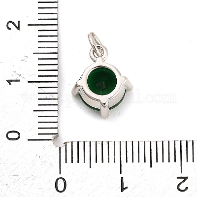 Латунь стекло кулоны KK-H527-14P-02-1