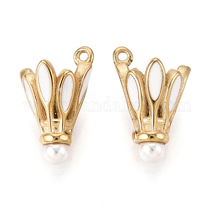 Эмалевые подвески для бадминтона из нержавеющей стали 304 STAS-T072-10G-1