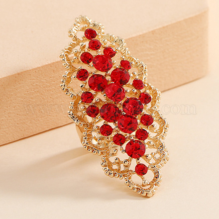 Геометрические полые кольца из сплава со стразами DY9557-2-1