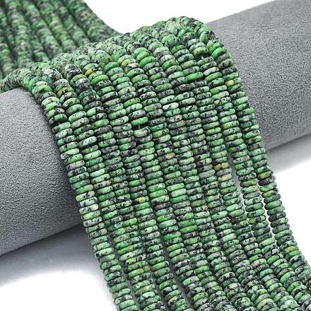 Нити бусин из натуральной матовой яшмы сезама G-K389-C36-01-1