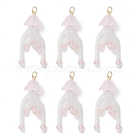 Подвески из стеклянных бусин в виде медуз PALLOY-MZ00707-01-1