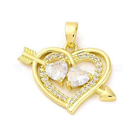 Латунные подвески с кубическим цирконием KK-D536-08G-1