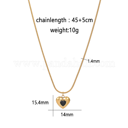 Модное женское ожерелье с подвеской в форме сердца из нержавеющей стали 304 HR1074-1-1