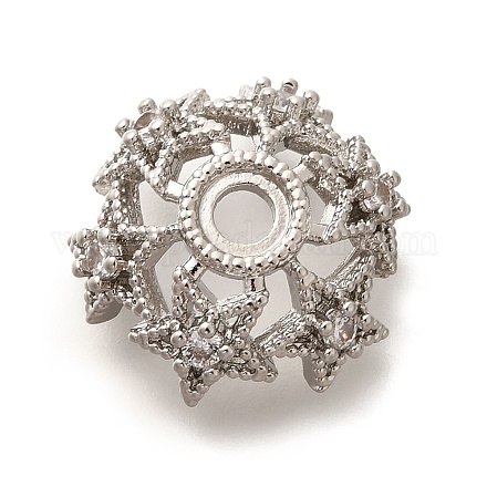 Покрытие стойки латунь микро паве прозрачные колпачки из кубического циркония KK-H508-25B-P-1