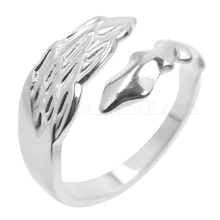 Не тускнеющие винтажные кольца-крылышки для пар из нержавеющей стали 304 RM5946-1-1
