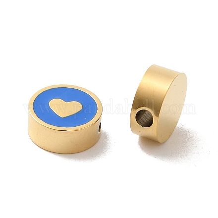 Эмалированные бусины из нержавеющей стали 304 STAS-L022-096G-01-1