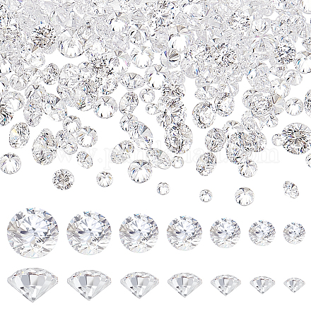 700 шт. 7 стиля кубических циркониевых кабошонов в форме бриллианта класса ААА ZIRC-BBC0002-96-1