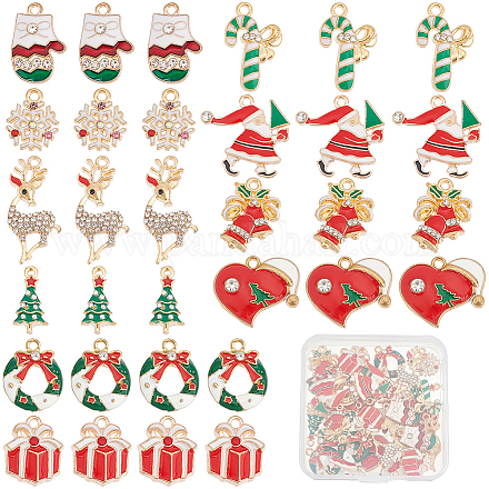 Подвески из сплава эмали 40шт 10 стиля ENAM-SC0003-68-1