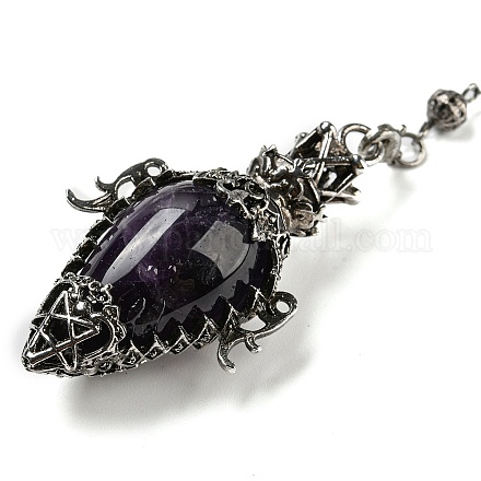 Натуральный аметистовый маятник с большой подвеской G-H293-01AS-07-1