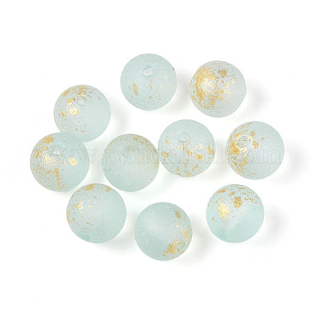 Выпечка окрашенные стеклянные бусины DGLA-N014-8mm-01K-1