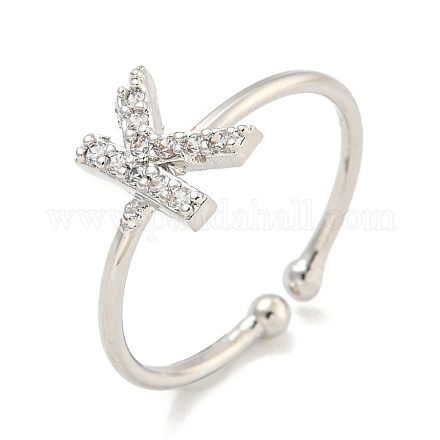 Латунные открытые манжеты для женщин RJEW-F162-02P-K-1