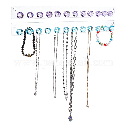 2шт. 2-х цветная акриловая вешалка для ювелирных изделий AJEW-PH0002-59-1