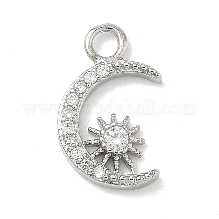 Латунные микропаве прозрачные кубические циркониевые подвески KK-H528-07B-P-1