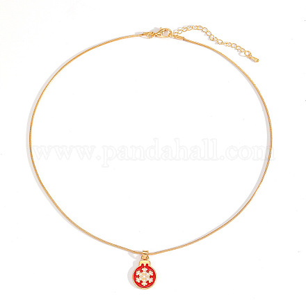 Рождественские ожерелья с подвесками из цинкового сплава и эмали FS-WG170EE-06-1