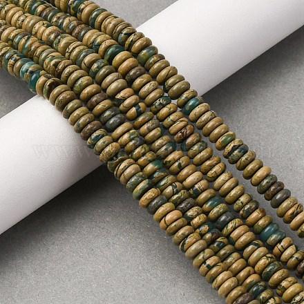 Нити бусин из натурального камня вердит G-L624-H08-6x2mm-1