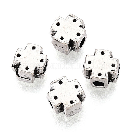 Сплавочные овальные бусины тибетского стиля PALLOY-T093-35AS-1