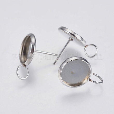 Серьги-гвоздики из нержавеющей стали 201 STAS-I097-023-10mm-1