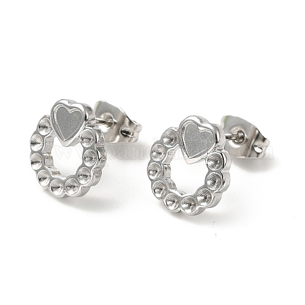 Фурнитура для сережек-гвоздиков из нержавеющей стали марки 304 STAS-E180-01P-1