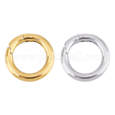 2 шт. 2 стиля ионного покрытия (IP) 304 пружинные затворные кольца из нержавеющей стали&nbsp;STAS-UN0033-62-1