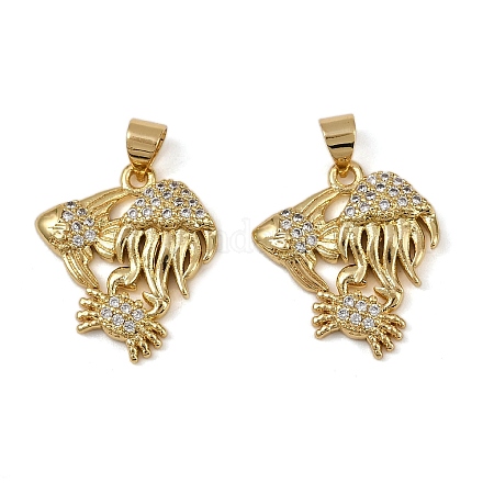 Латунные микро проложить кубического циркония подвески KK-I358-064G-03-1